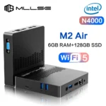 MLLSE Mini PC M2 Air Intel Gemini Lake N4000 Intel J3710 Windows 11 6GB RAM 128GB